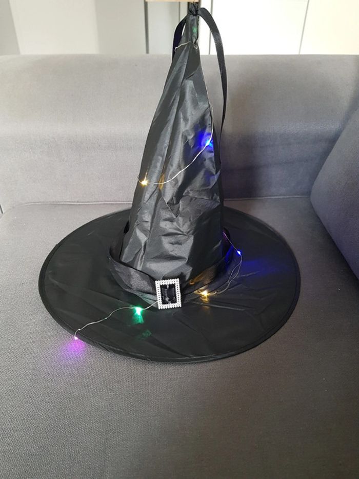 Chapeau de sorcière lumineux Halloween