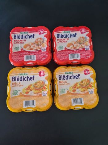 4 pots bledichef bébé dès 18 mois neuf