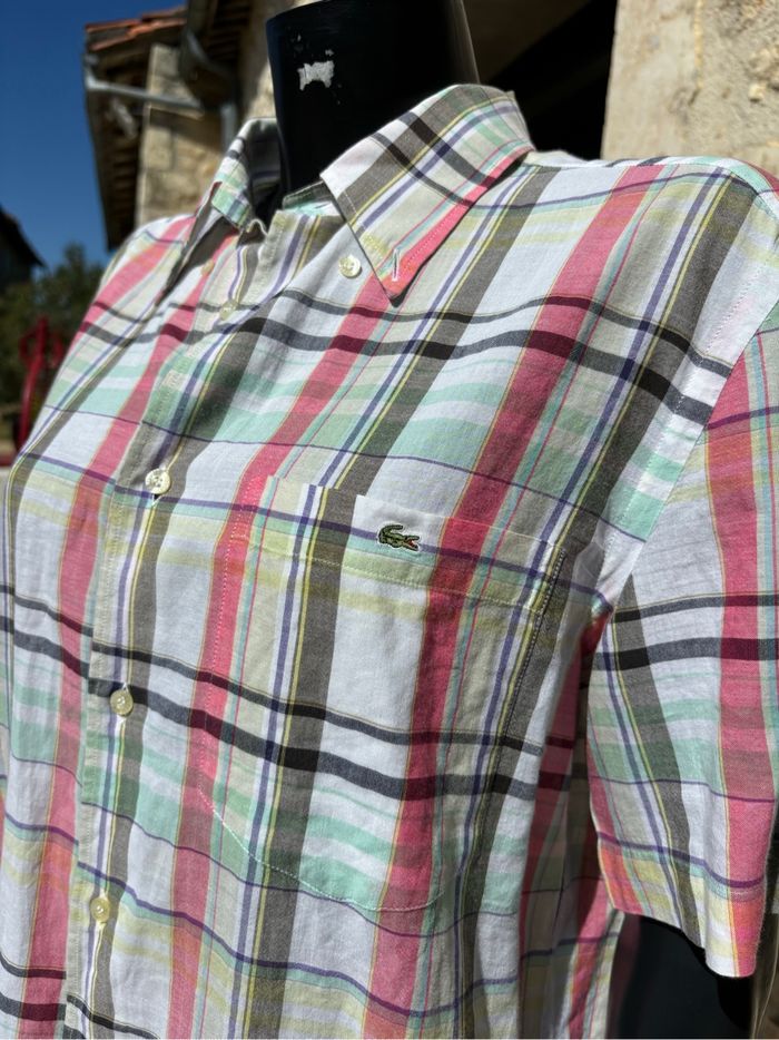 Chemise Lacoste à carreaux – Taille M – 100% coton - photo numéro 5