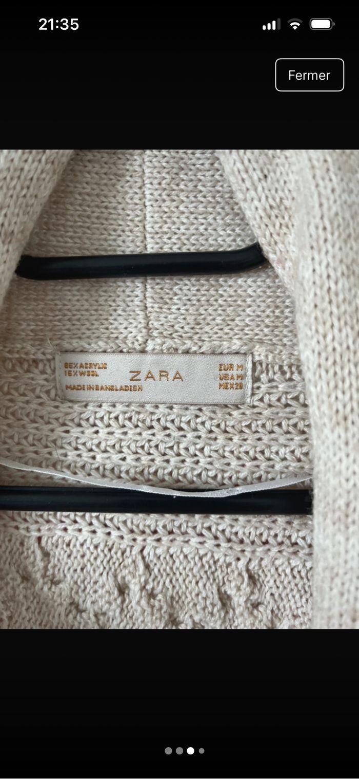 Veste laine ZARA - photo numéro 3