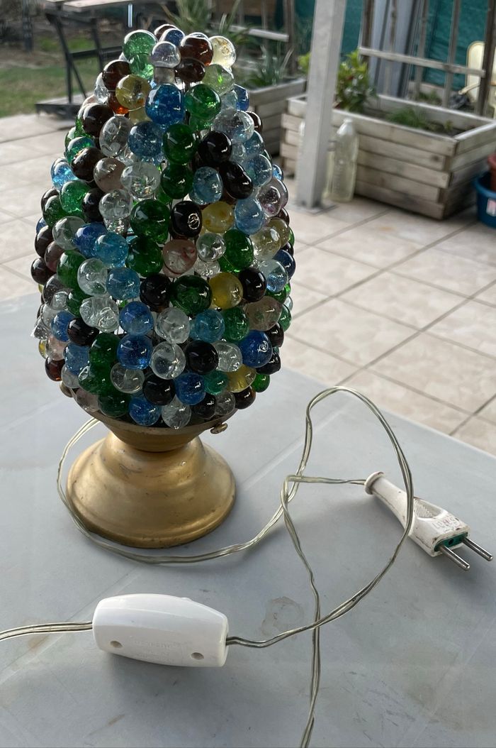 Lampe de chevet en verre grappes de raisin - photo numéro 3