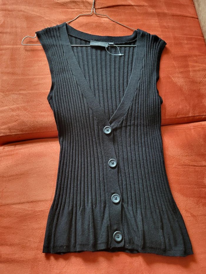Boléro / gilet noir sans manche t 38/40 - photo numéro 8
