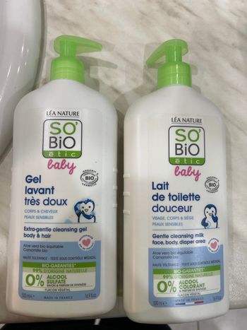 Gel lavant / lait de toilette