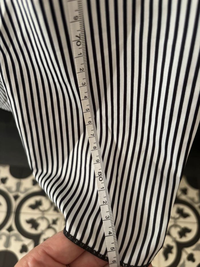 Robe neuve bi-colore à rayures avec ceinture – Taille M - photo numéro 8