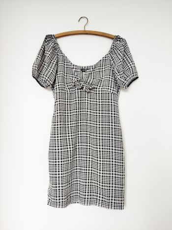 Tally Weijl Robe Courte Vichy Noir et Blanc Taille L