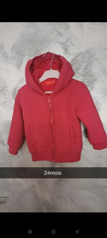 Veste polaire rose taille 24mois