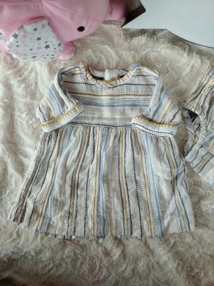 Ensemble (robe+boomer) Fille 3 mois Kiabi 100% coton - photo numéro 2