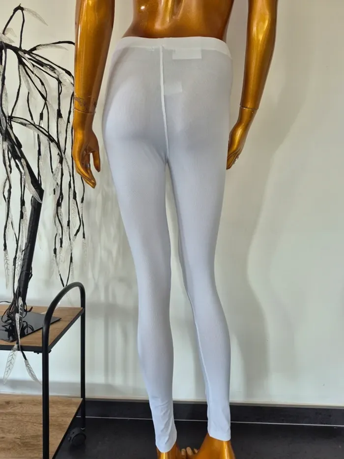 Legging Long Blanc Femme Taille XL/42 - photo numéro 2