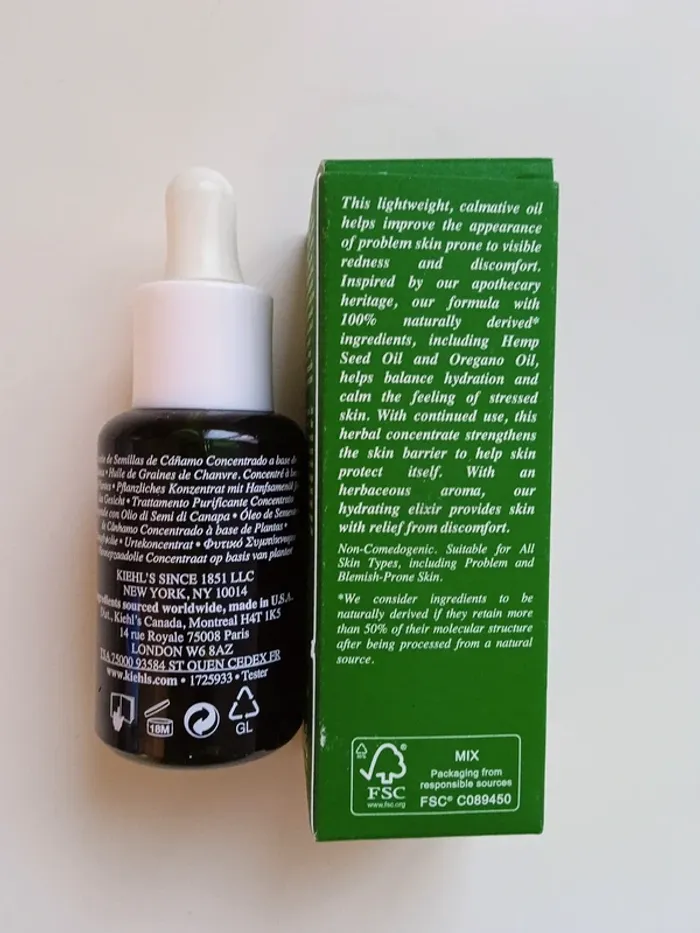 Huile visage chanvre Kiehl's neuve - photo numéro 2