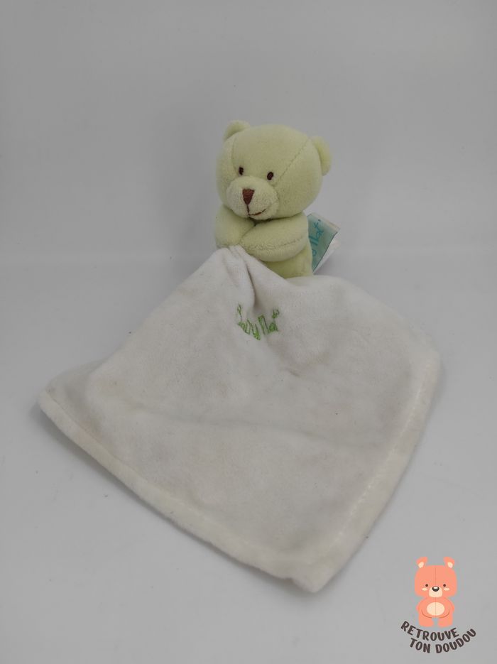 Doudou Mouchoir Ours Vert BN3530 Baby Nat'