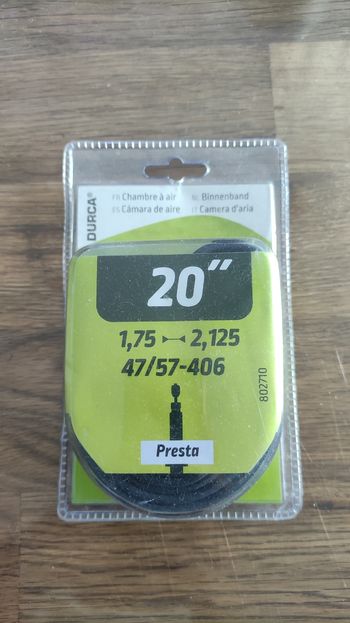 Chambre à air 20 " pour vélo