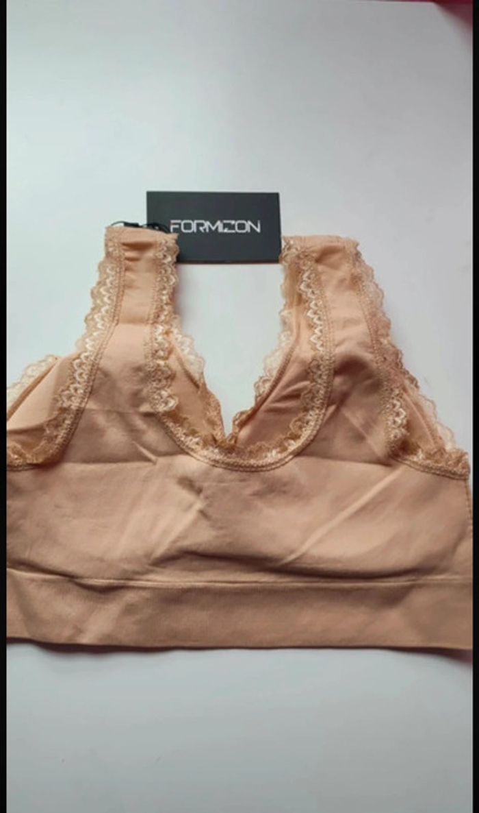 Soutien-gorge Brassière de sport beige taille S - photo numéro 2
