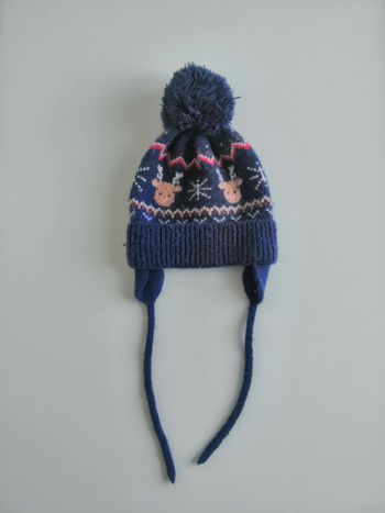 Bonnet à pompon imprimé "Noël" 0/3 mois Kiabi