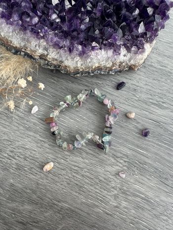 Bracelet en fluorite véritable du Mexique - Pierre véritable