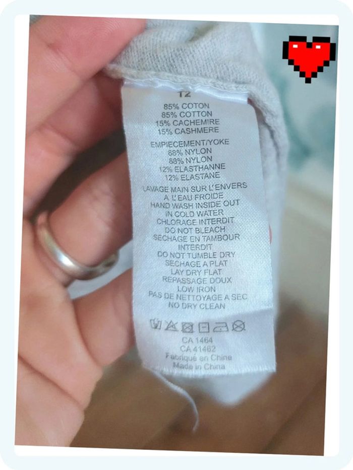 Top cachemire et dentelle 38 - photo numéro 4