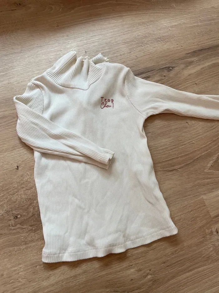 T shirt manche longue col roulé