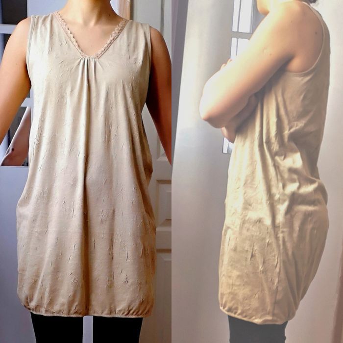 Robe en suedine beige