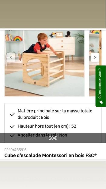 Cube escalade montessori