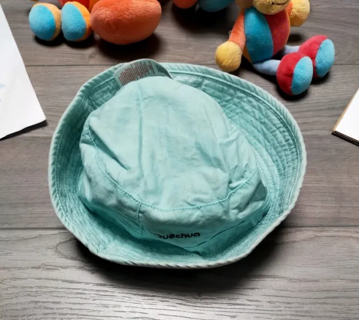 Bob marron et turquoise réversible mixte 6 - 12 mois Quechua - photo numéro 3