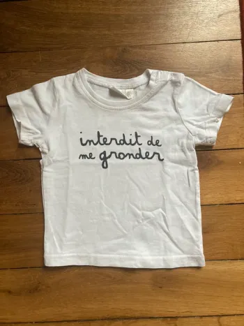 T shirt blanc 12 mois