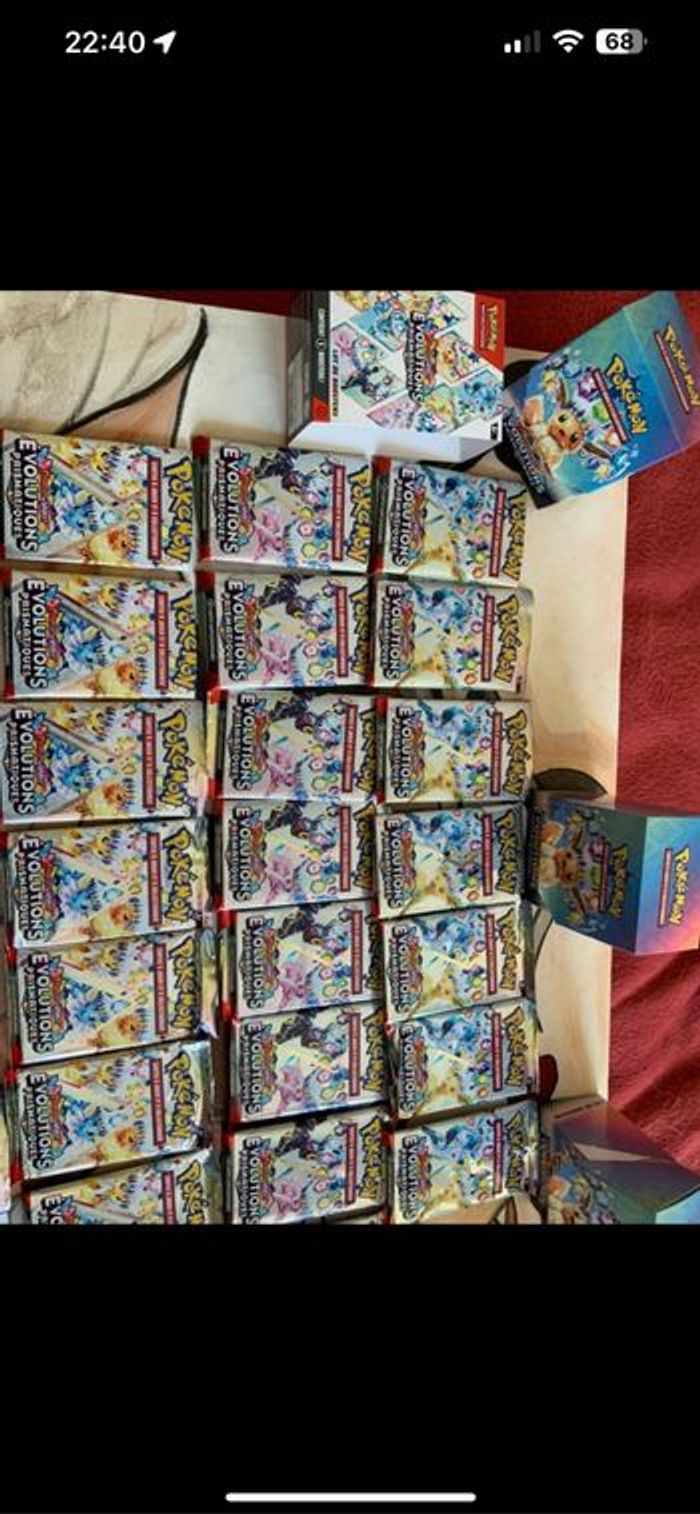 Lot de booster Pokémon ouvert ev8.5 évolution prismatique - photo numéro 2