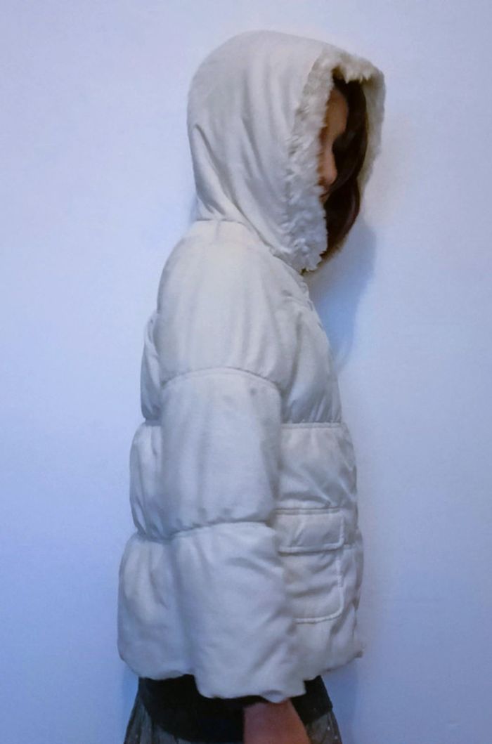 Doudoune blanche à capuche 8 ans - photo numéro 3