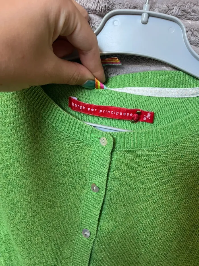 Gilet vert scintillant BenGh per Principesse – Taille 8/9 ans - photo numéro 2