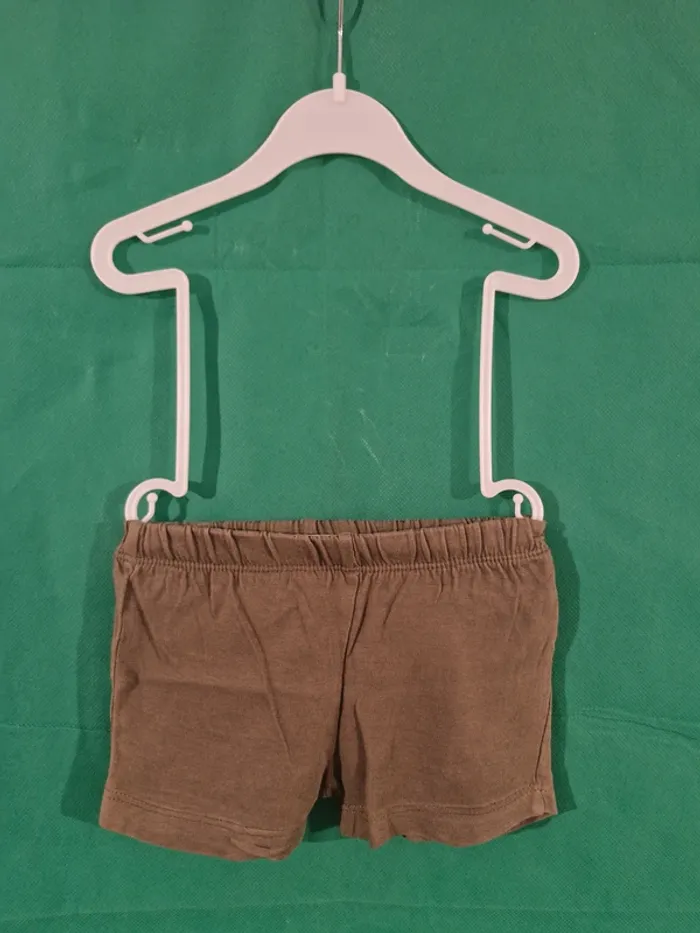 Ensemble bébé “Trio de la jungle” (t-shirt + short) orange kaki 3 mois Sans marque - photo numéro 9