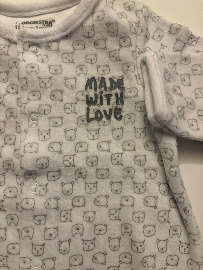 Pyjama velours Orchestra 3M - photo numéro 4