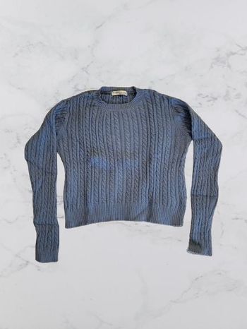 pull léger torsades bleu pull and bear