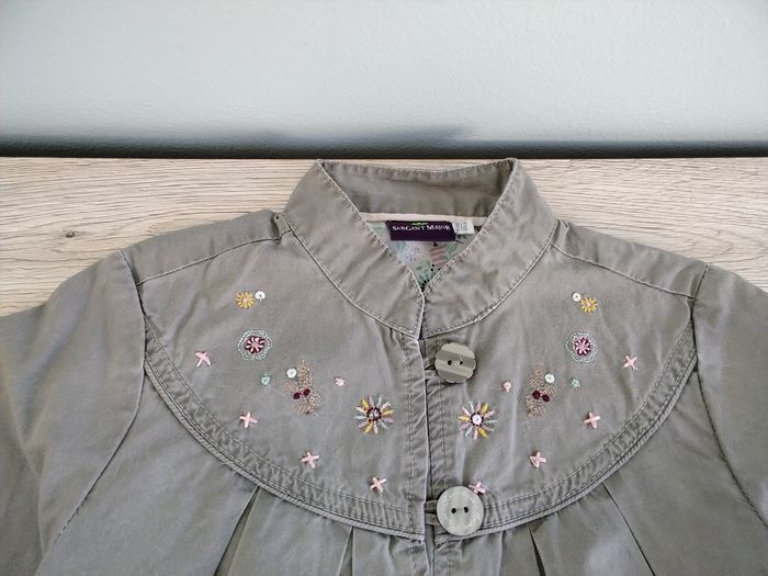 Veste mi-saison brodée fleurie fille 4 ans - photo numéro 2