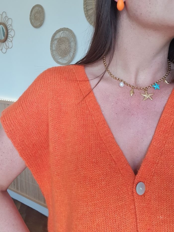 Gilet sans manche Caracas orange Taille unique - photo numéro 4