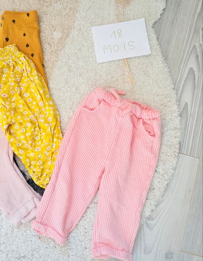 Lot pantalons fille 18 mois - photo numéro 3