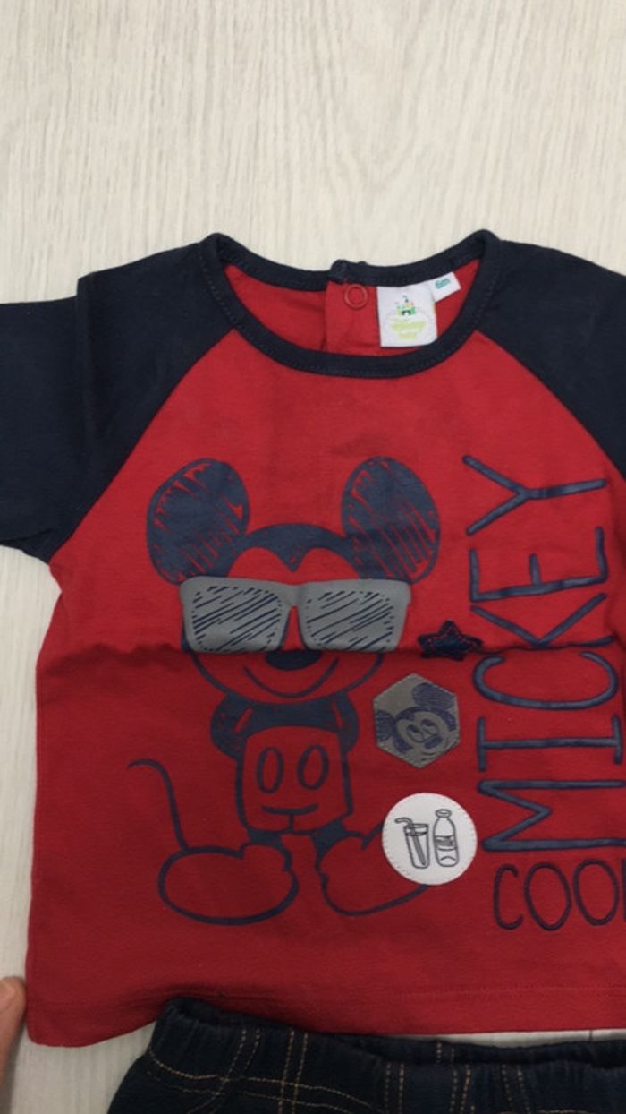 Ensemble pantalon t-shirt Mickey Disney 6 mois - photo numéro 2