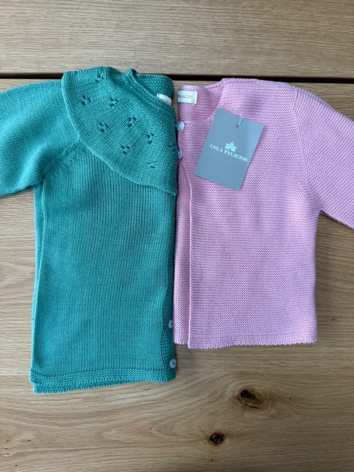 Gilet vert large col ajouré Neuf - Taille 3 Ans - photo numéro 12