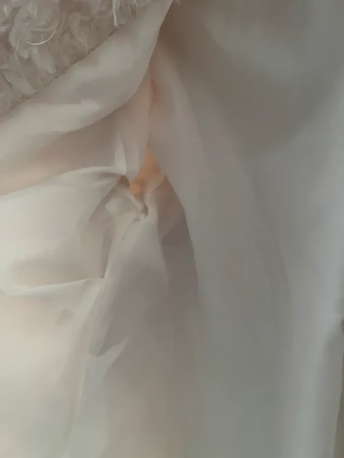 Manteau fausse fourrure beige à boutons - photo numéro 7