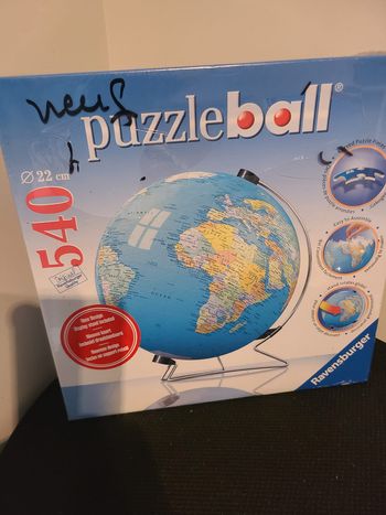 Puzzleball métallique Globe Ravensburger Puzzle Ball 540 pièces Ø 22cm 3D Terre