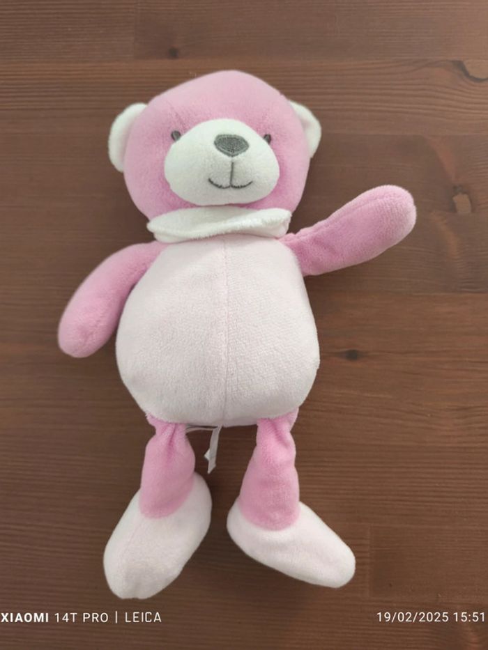 Peluche nounours rose