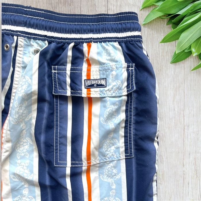 Short de bain homme Vilebrequin – Taille L – Rayé bleu, blanc, orange - photo numéro 3