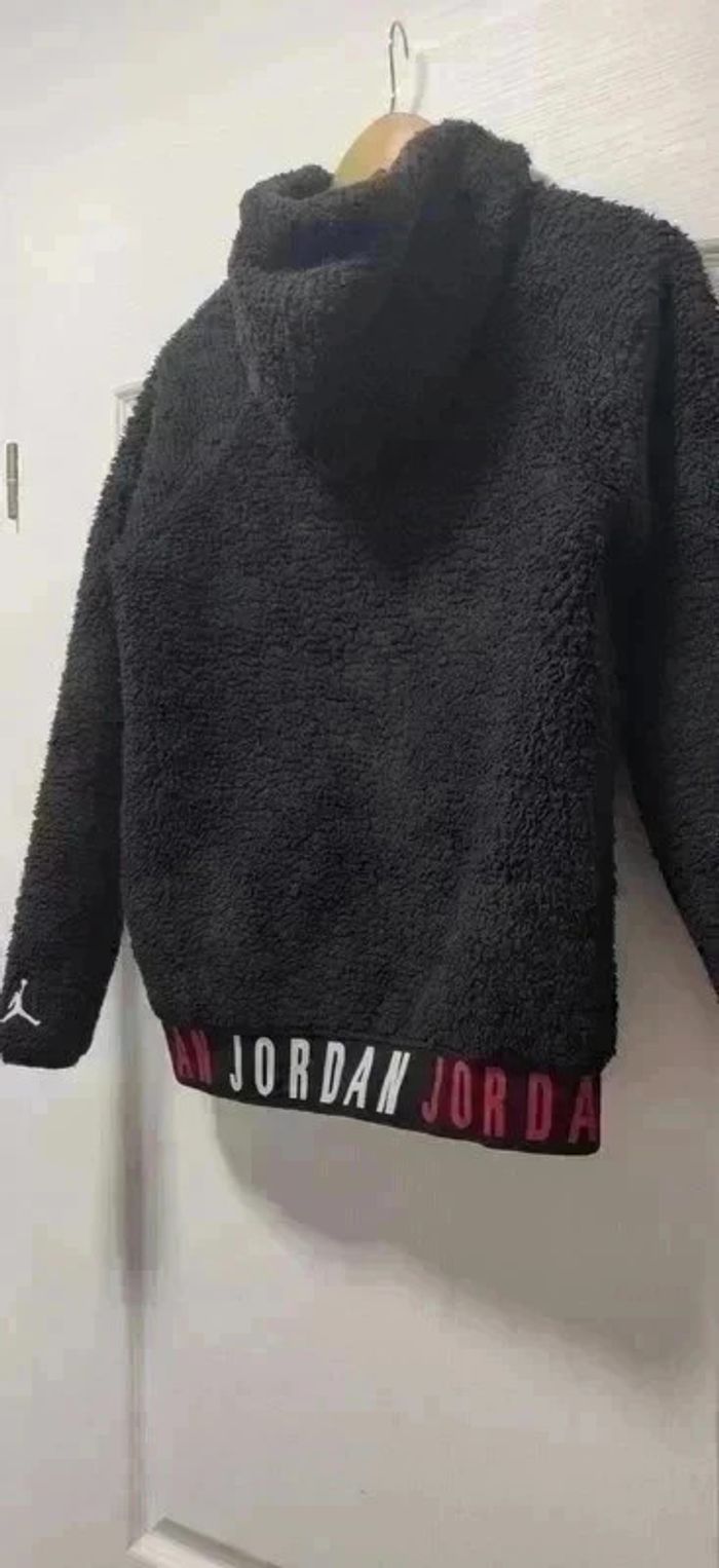 Veste polaire à capuche zippée polaire grise Nike Jordan 12-13 ans - photo numéro 4