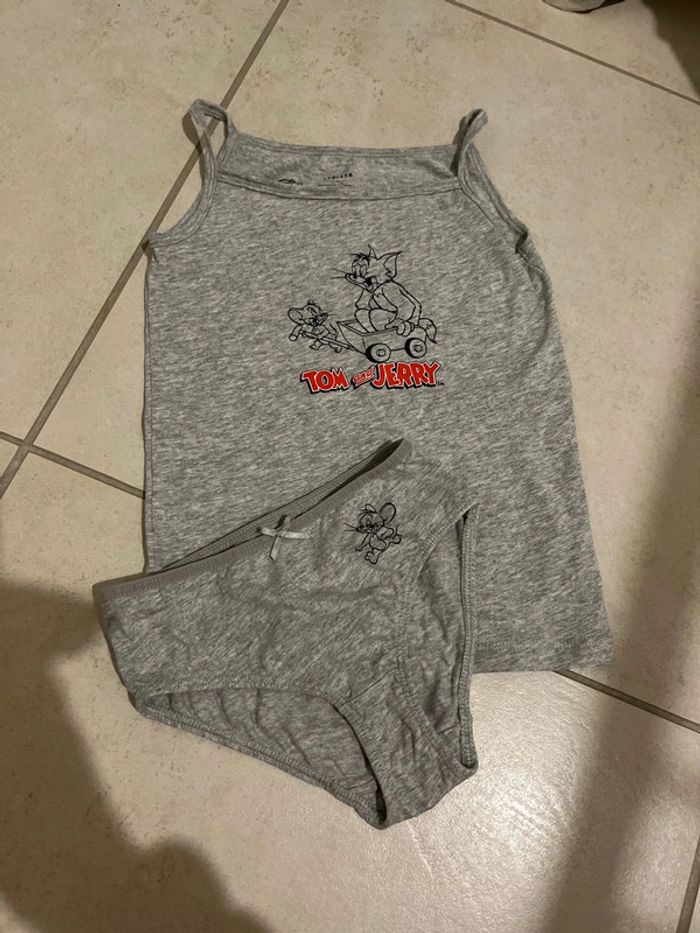 110/116 cm ensemble coton tom&jerry gris