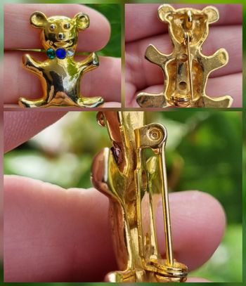 💛 Broche nounours doré – 4 €