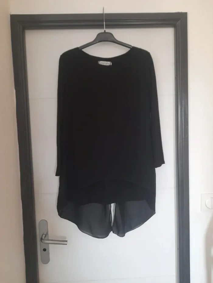 Tunique manche longue dos asymétrique XL