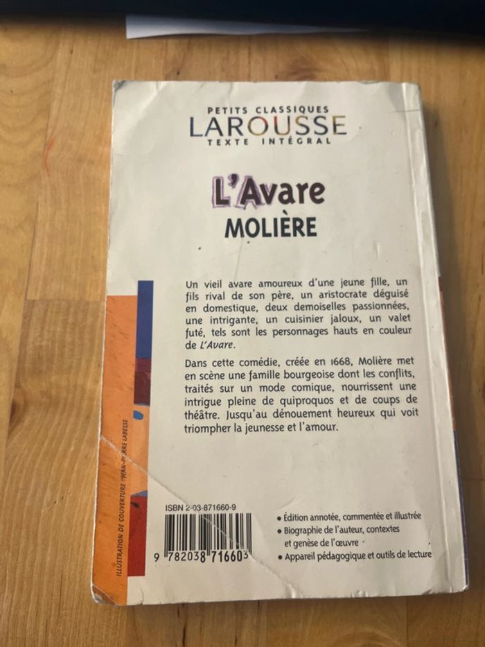 L’avare - Molière - éditions petits classiques Larousse - photo numéro 2