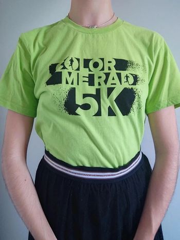 Tee-shirt manche courte vert clair Color Me Rad 5k