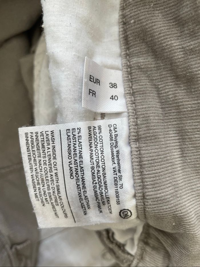 Pantalon en velours côtelé Canda C&A taille 40/L - photo numéro 4