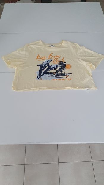 T shirt court jaune en S