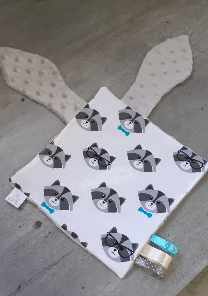 Doudou plat oreilles de lapin - photo numéro 3