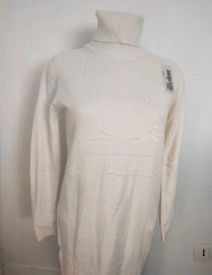 Robe pull col roulé blanc cassé TU - photo numéro 2