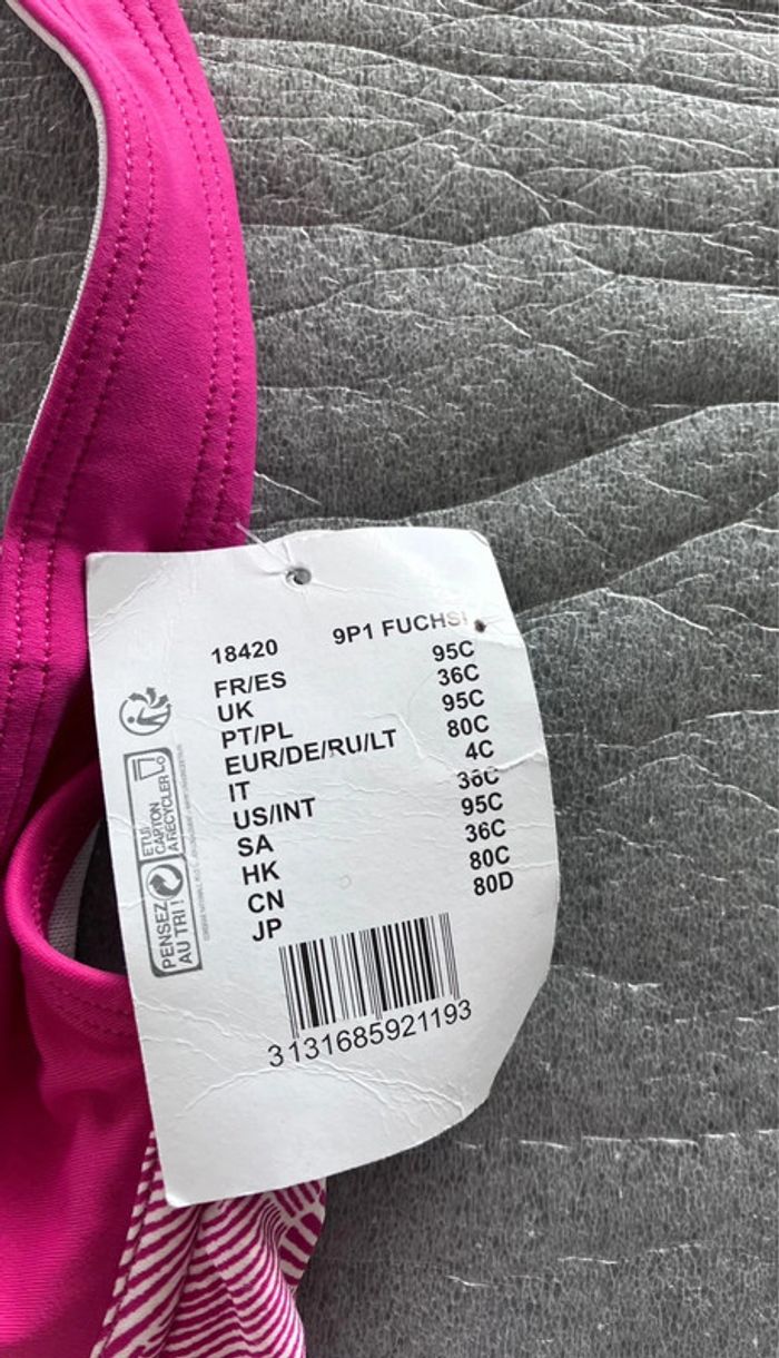 Haut maillot fuschia Bestform neuf - photo numéro 3